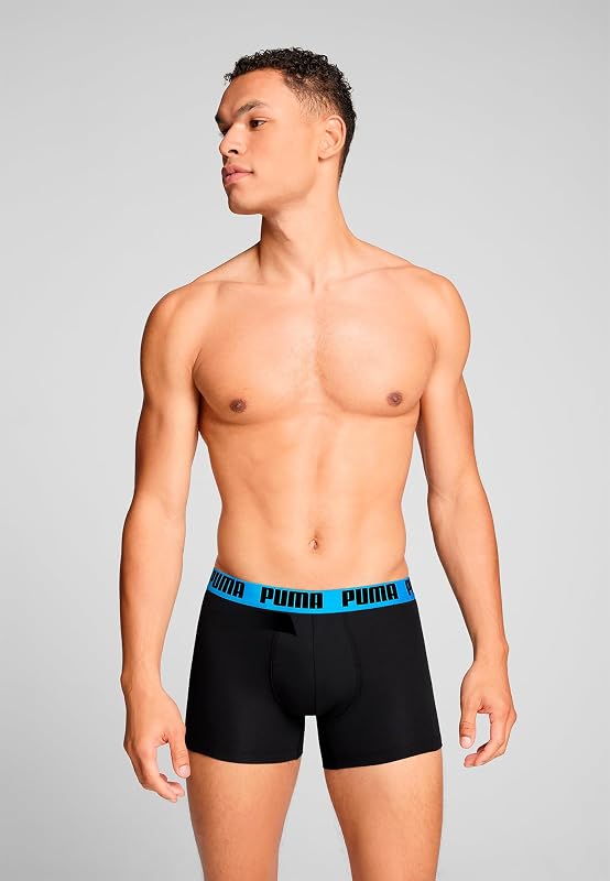 Cuecas boxer masculinas, confortáveis, elásticas, pack de 2 unidades