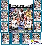 2019/20 Panini NBA Basketball Stickers Special Collectors Package with HUGE 72 Page Collectors Album, 60 Brand New Stickers & 10 Cards! Look for Cards & Stickers of Top NBA Superstars & RCs! WOWZZER!