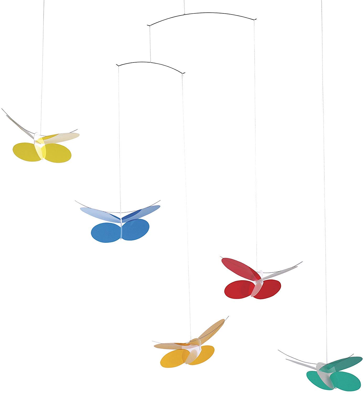Flensted Mobiles Butterflies Mobile, Steel, Multi-Colour, 68 x 45 cm
