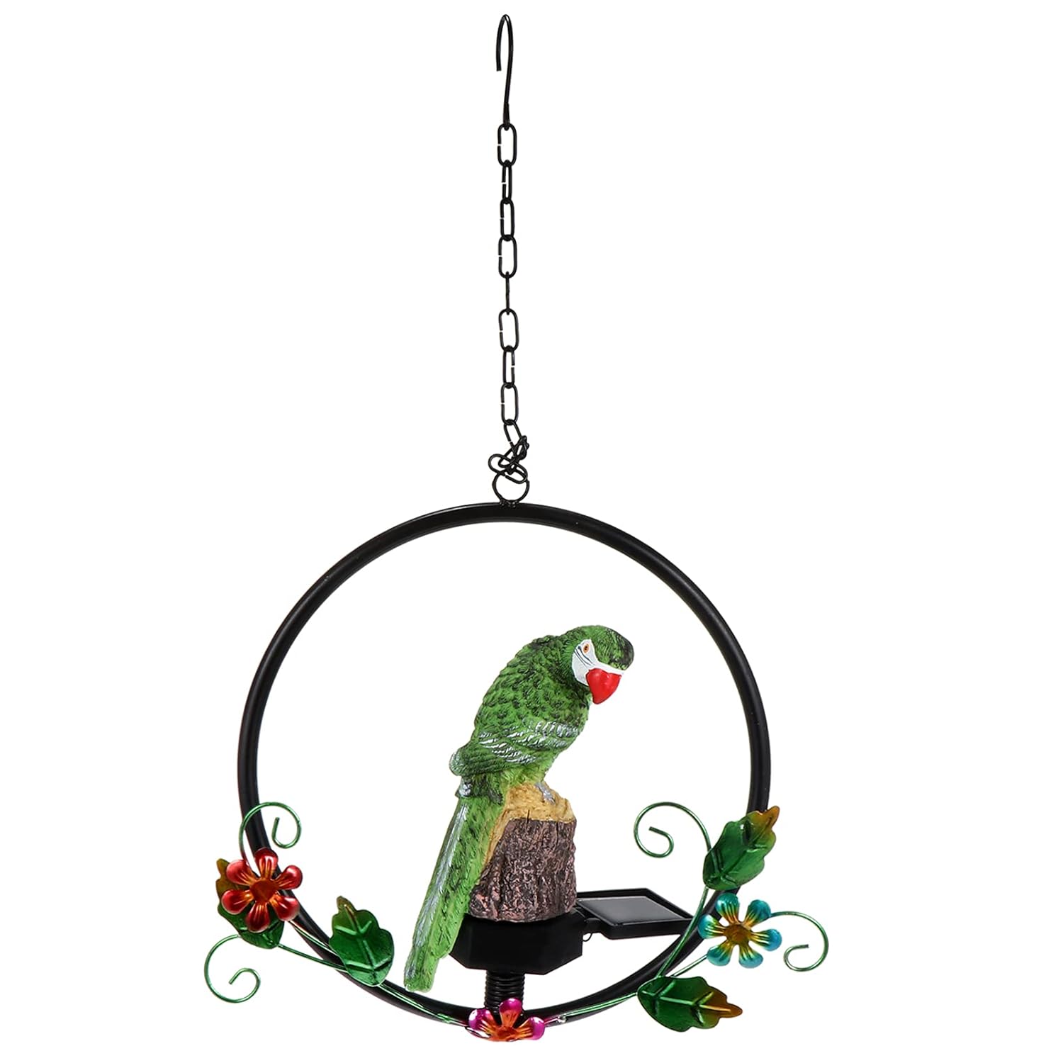 UPKOCH Hanging Parrot Statue Solar Garden Lights Parrot Sculpture Bird