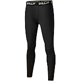 Willit Boys' Leggings Quick Dry Youth Compression Pants Basketball Sports Tights Kids Base Layer