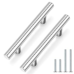 Probrico 5 Pack Polished Chrome Cabinet Handles