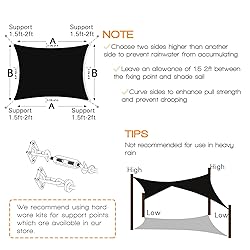 Artpuch 12'x24' Sun Shade Sail Curved Commercial