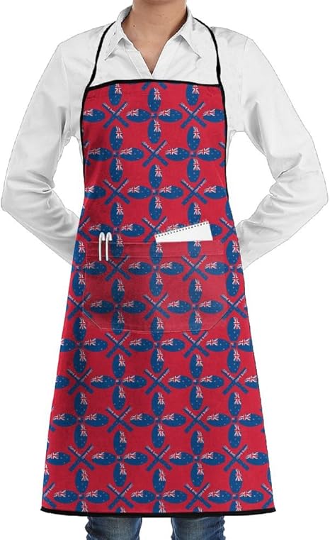 Amazon ニュージーランドテクスチャフラグエプロンdabbing面白い料理人bib Withポケットの女性とメンズ エプロン オンライン通販