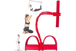 21 Fitness Resistance Bands-4 Tube Pedal Ankle Puller - New Sit up Leg Stretch Rope Exercise Bands with Handles, Stretching W