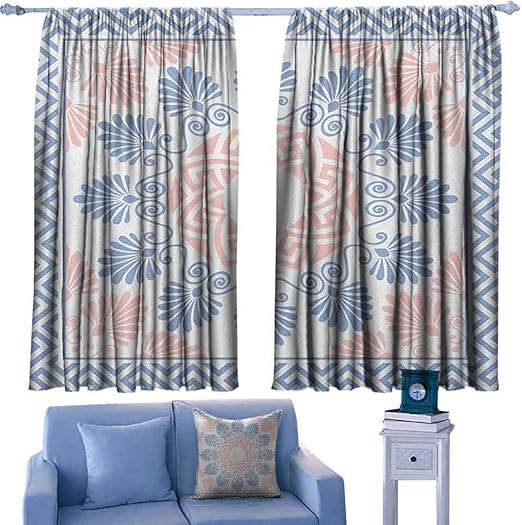 ParadiseDecor - Juego de Cortinas geométricas con Laberinto Tradicional