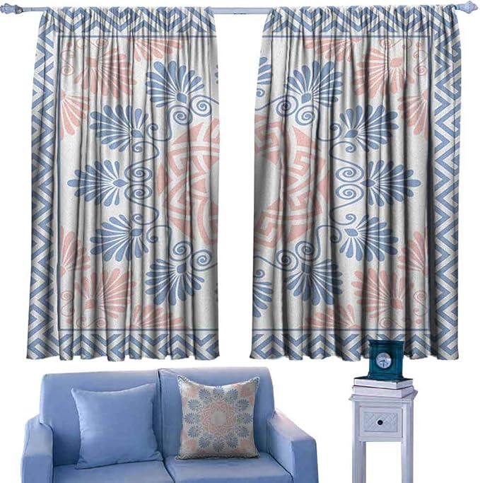 ParadiseDecor - Juego de Cortinas geométricas con Laberinto Tradicional