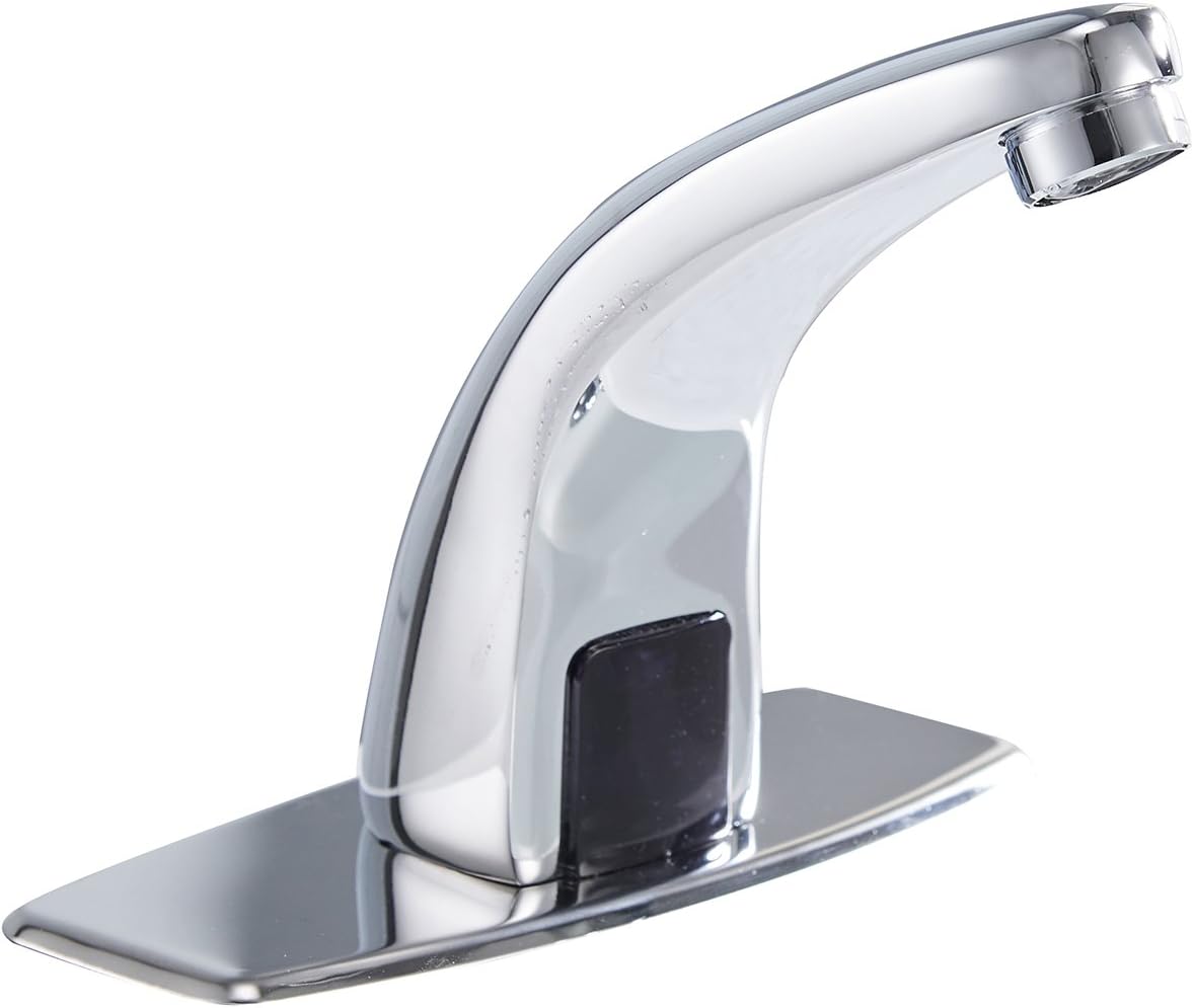 Greenspring Bathroom Faucet Automatic Sensor Touchless Bathroom Sink Faucets with Hole Cover Plate Hands Free Chrome Vanity Faucets Commercial - - 