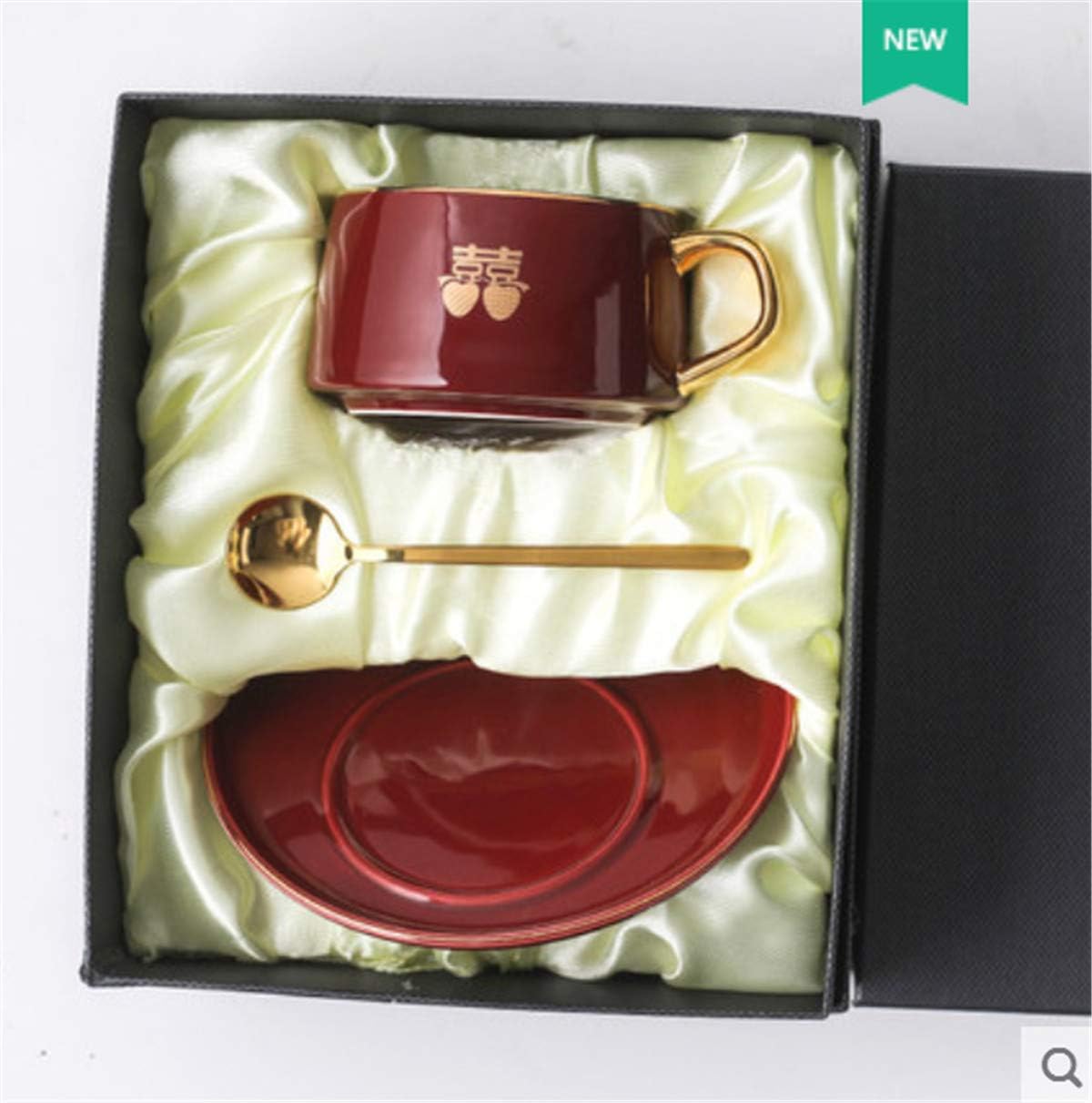 Exquisite Coffee Cup Saucer English Luxury Afternoon Tea Cup European net red Stirring Cup Household Ceramic Water Cup 250ml / Valentine's Day Gift/Christmas Thanksgiving Birthday Gift I