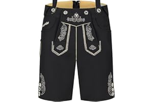 Steigenhöfer Manufaktur Lukas – Men Bavarian Softshell Shorts with Suspenders - Lederhosen Oktoberfest Outfit