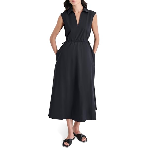 lspace drew midi dress L*Space Drew Dress for Women, Twist Front Midi Dress Featuring Short,  Cuffed Sleeves, Relaxed Fit & Leg Slit, Everyday Dress, Black, XS at Amazon  Women's Clothing store