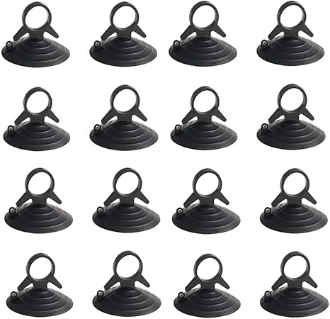 Amazon 吸盤 16個セット パークサンシェード用 吸盤カー 車 シェード 強力吸盤 真空フック 交換 補助 ブラック サンシェード 車 バイク