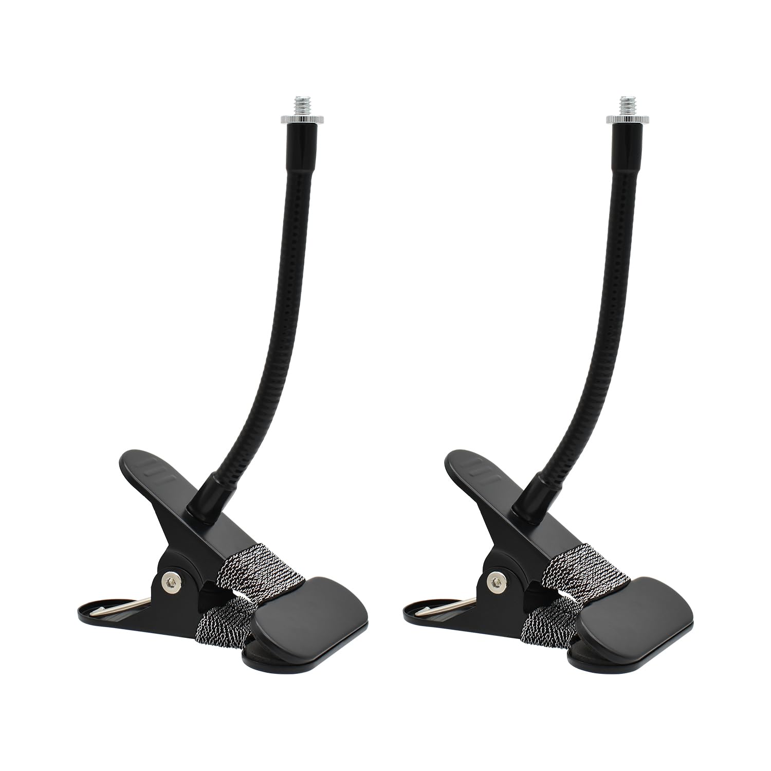 Photo 1 of Holicfun Clip Mount for Ring, Blink, Eufy, Google Nest, Wyze, and Arlo Indoor Outdoor Cameras, 15cm Gooseneck Arm, Flexible Adjustment, Strong Clamp, Black, 2-Pack