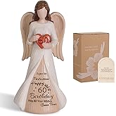 Storeieme 60th Birthday Gifts for Women: Happy 60 Year Old Birthday Party Angel Figurine Decorations Gift Ideas for Woman Friend Sister Mom