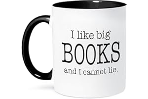 3dRose Coffee Mug, Size - 15oz - I like big books and I cannot lie Funny Quotes - funny coffee cup gift