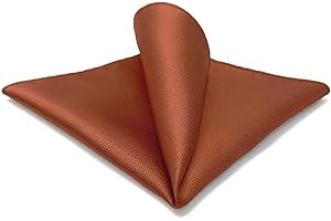 S&W SHLAX&WING Mens Pocket Square Solid Color Plain Blue Red Grey Large for Suit