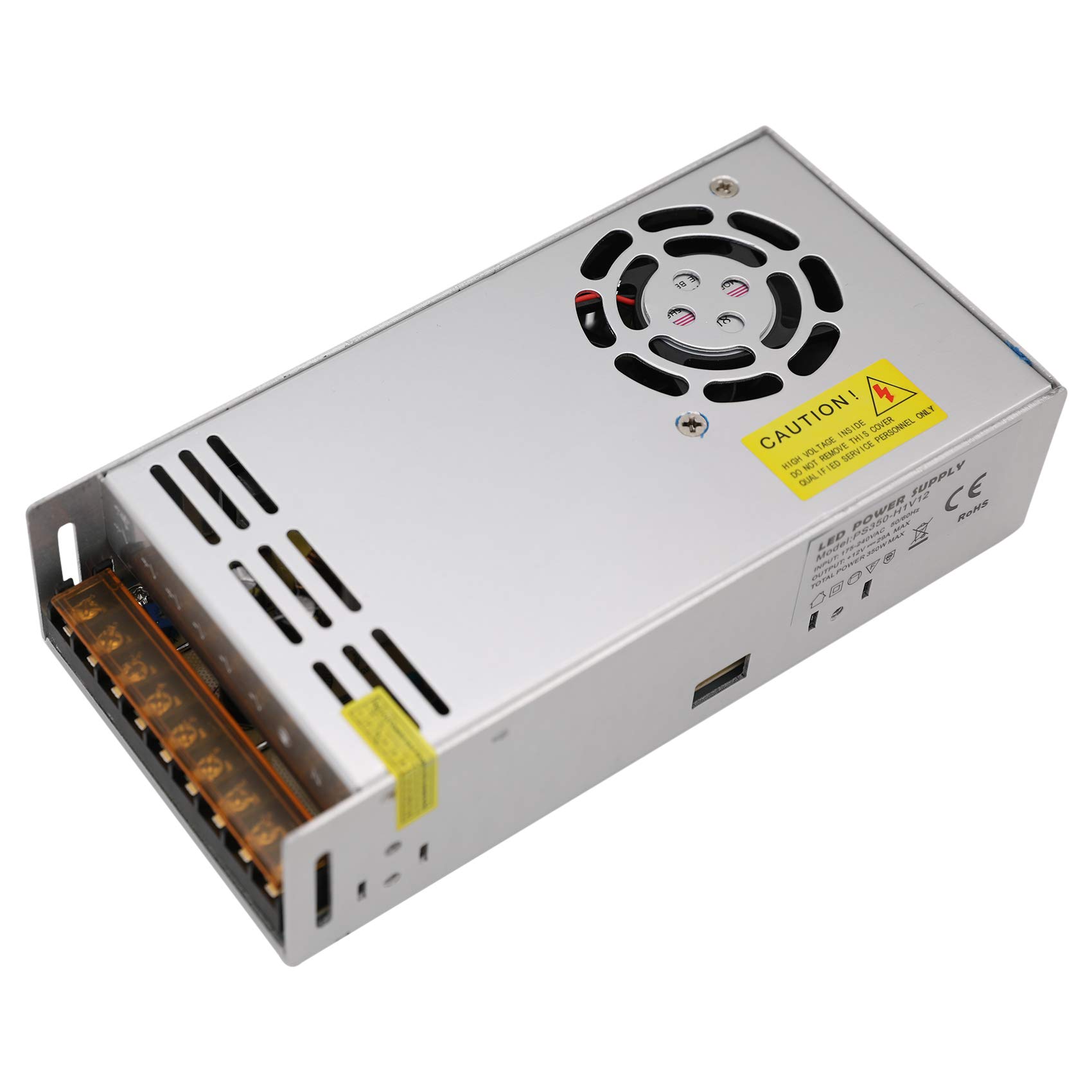 Daxpoo Led Strips Hue Lights 12v Volt Power Adapter Supply 350W PSU Transformer Driver (PS350-DP12)