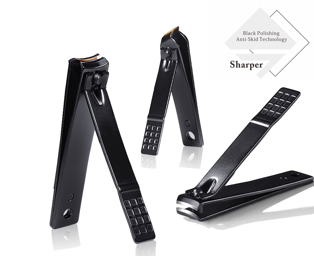 Keiby Citom Professional Stainless Steel Nail Clipper Travel & Grooming Kit Nail Tools Manicure & Pedicure Set of 15pcs with Luxurious Case(Black/Red) : Beauty