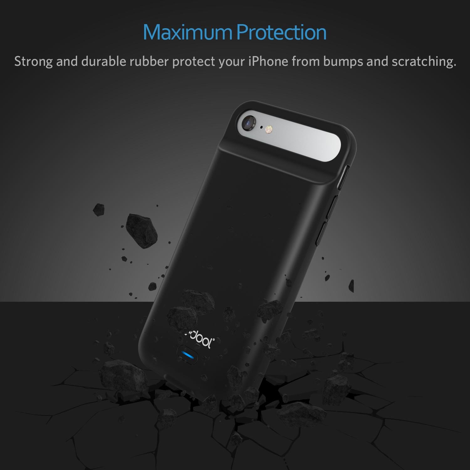 iPhone 8/7/6S/6 Battery Case, Vodool 3000mAh Rechargeable Protective Charging Pack Juice Bank for Apple iPhone 8 & 7, Extended Portable Charger Case Ultra Slim (4.7\