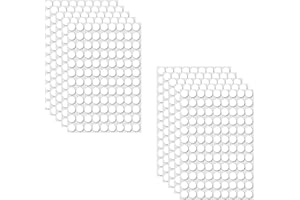 JUICENO 1080 Pcs (0.39") Sticky Tack Double Sided Adhesive Dots Round Putty Clear Stickers No Trace Sticky Putty Removable Waterproof Small Stickers for Festival Decoration 10mm Sticky Dot