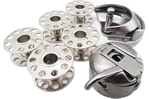 CKPSMS brand -#KP-19036 Domestic Sewing Machine SHUTTLE HOOK, BOBBIN CASE+5 BOBBINS Compatible with Singer, Elna,Kenmore,Brot