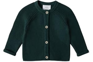 Stellou & friends 100% Cotton Baby Cardigan, Long Sleeve Knit Sweater for Kids, Unisex Tops for Infant, for Children 0-6 Yrs