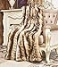 Lindsey Home Fashion Faux Fur Throw, Blankets for Bed Super Soft Fiber, Mink, Wolf, Bear, Coyote, 60
