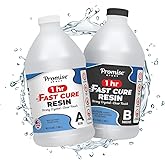 Promise Epoxy Fast Cure Resin 1 Gal - Crystal Clear UV-Resistant, Self-Leveling, No VOCs with 1-Hour Demold Time, for Jewelry Making, Crafts, Coatings, Use with Mica Powder & Dyes