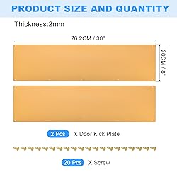 uxcell 2pcs Door Kick Plate, 8 x 30 Inches Aluminum