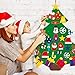 SHJACOB Felt Christmas Tree,DIY Christmas Tree with 30 Pcs Detachable Ornaments