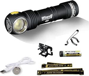 Armytek Wizard Pro V3 Xhp50 Warm White Led Headlamp Flashlight Magnet Usb Rechargeable 18650 Li Ion Battery Included Tools Home Improvement Amazon Com 