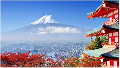 Amazon Co Jp レモンツリーart ポスター 絵画 富士山 お寺 風景画 紅葉 インテリア アート 壁掛け 部屋 飾り 新築祝い プレゼント ホーム キッチン