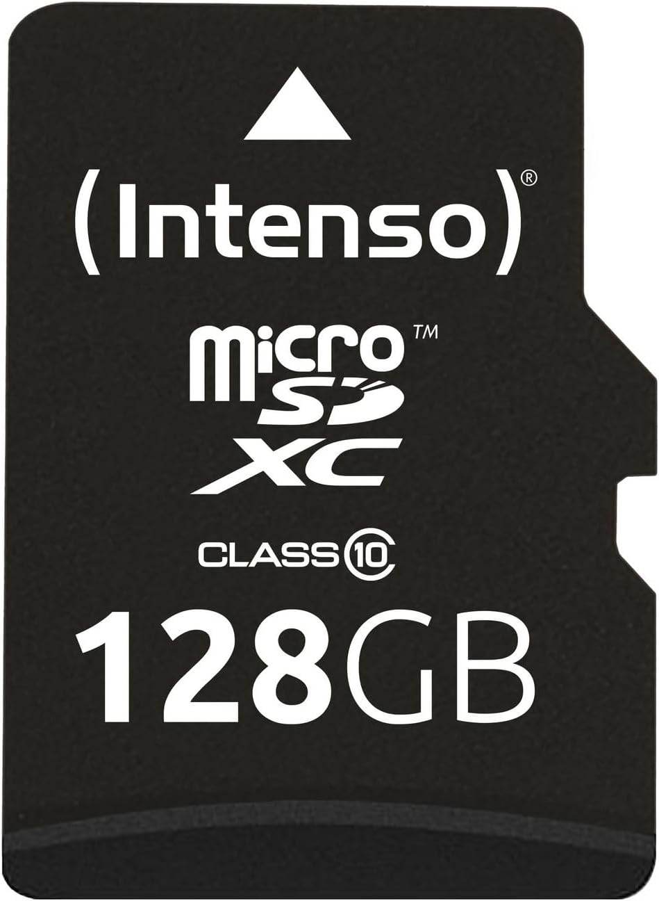 Intenso 128GB microSDXC Class 10 with Adapter—Waterproof, 10 MB/s