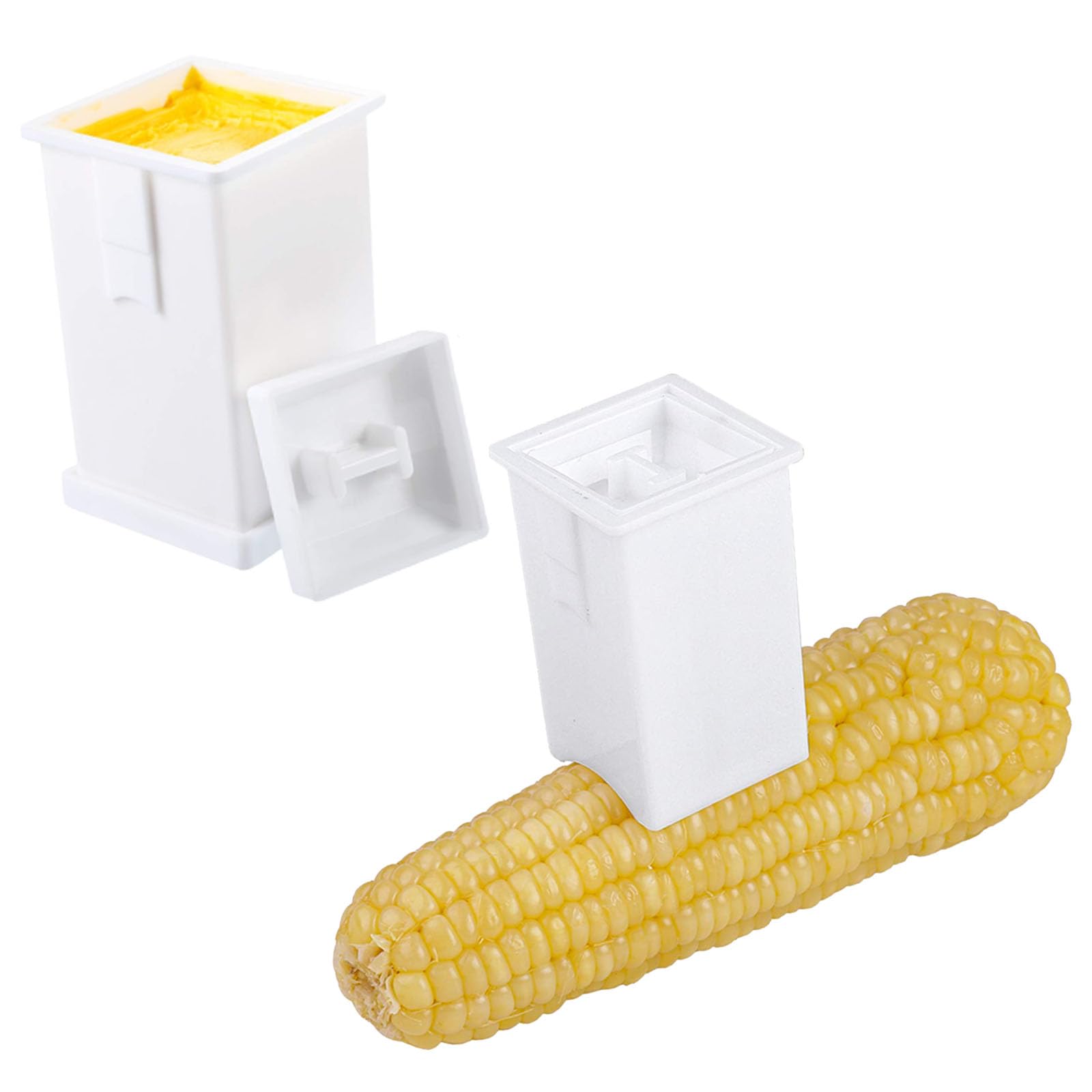Photo 1 of 2 Pack Butter Spreader with Built-In Cover, Plastic?White