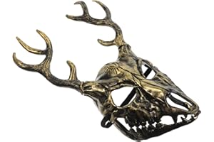 GALPADA Detachable Horned Antler Mask for Halloween Costume Party Cosplay Breathable Comfortable Horn Mask