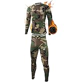 MEETYOO Thermal Underwear for Men, Winter Gear Long Johns Base Layer Top and Bottom Set for Skiing Running