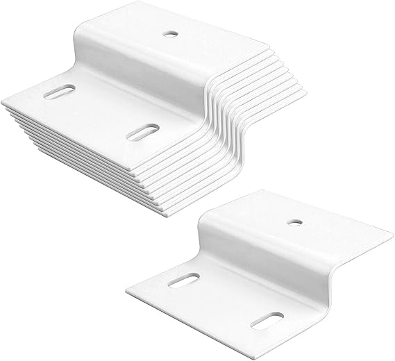 10 Packs Z Shape Furniture Support Bracket 3"L x 1½"W x ⅝"H Double Angle Channel