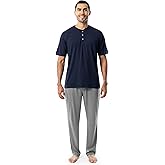 Fruit of the Loom mens 2-piece Jersey Knit Pajama Set