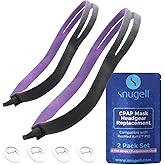 Snugell AirFit P10 Headgear Strap Replacement for Nasal Pillow Mask CPAP Accessories with 4 Adjustment Clips – Durable Premium Elastic Providing Secure Comfortable Sleep Therapy, 2 Pack - Pink
