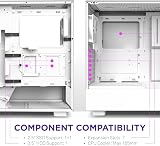 NZXT H5 Flow ATX Mid Tower Case Front USB Type-C White view 8