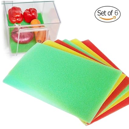 6 Set Fruit Veggie Life Extender 18x12 Inch Foam Fridge