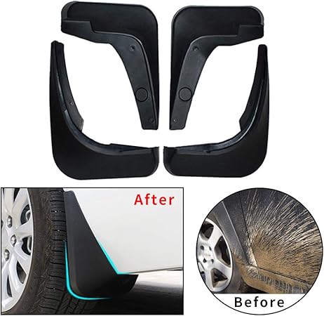 Amazon 車用マッドガード に適して Volkswagen Polo Mk4 9n3 05 09 フェンダー 泥除け スプラッシュガードプロテクター パーツ 泥フラップ泥よけ タイヤ カスタム 前輪 後輪 セット Abs プラスチック 4個 マッドガード 車 バイク
