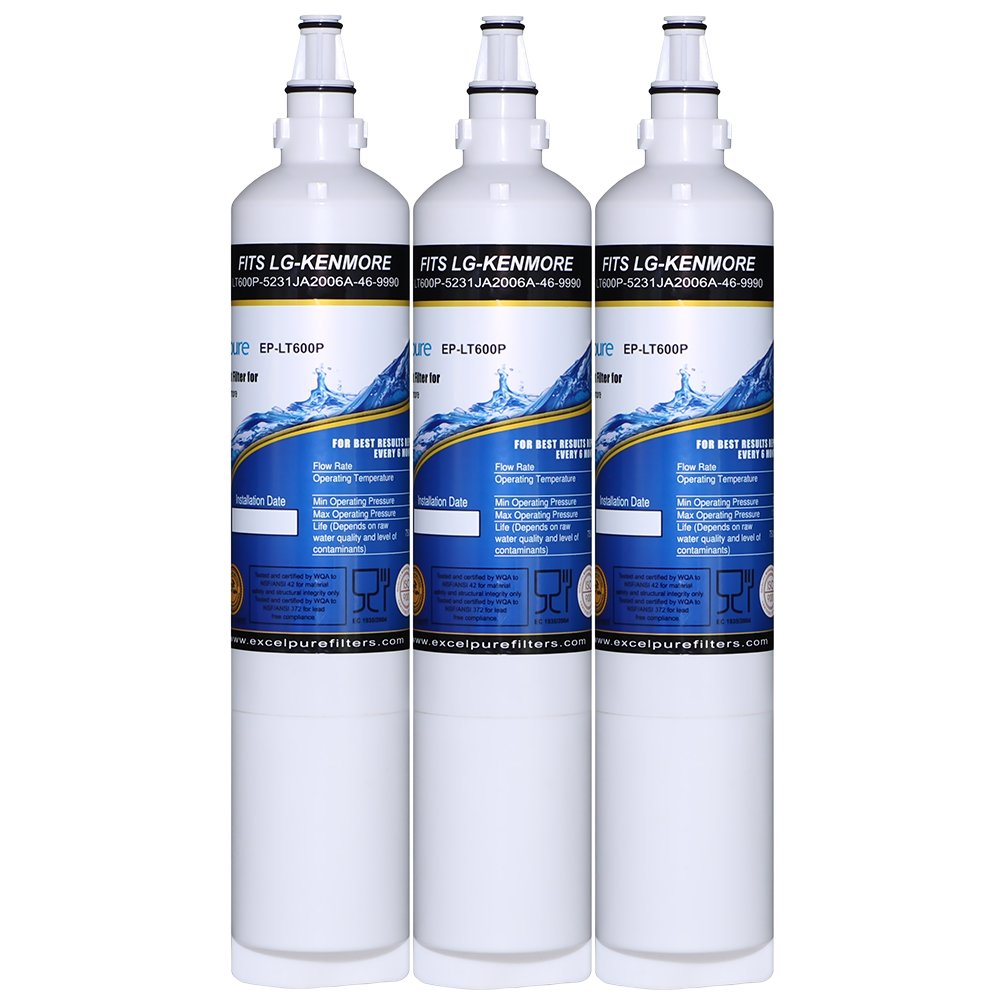 EXCELPURE NSF Certified EPLT600P Replacement Refrigerator Water Filter