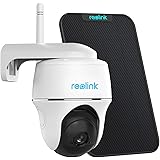 Reolink Argus PT w/ Solar Panel - Wireless Pan Tilt Solar Powered WiFi Security Camera System w/ Rechargeable Battery Outdoor