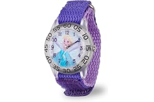 Disney Frozen Watch for Girls 3-5 - Elsa and Anna Watch for Kids - Frozen Watches Elsa & Anna - Toys Kids 3-5 - White Bezel - White Snoflakes 3D Plastic Strap - Fun Learning Girls