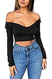Women's Sexy Strapless Short Sleeve Ribbed Tube Top Crop