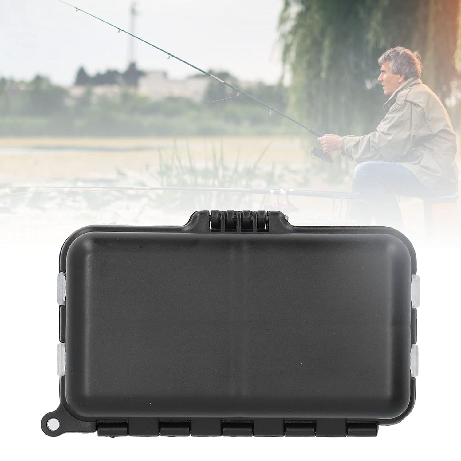 Fishing Tackle Storage Organizer, ABS Plastic Fishing Gear Case Detachable Wear‑Resistant for