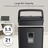 Bonsaii 10-Sheet Cross-Cut Paper Shredder C209-D Upgrade Black 21L Bin view 4