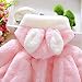 Baby Girl Fur Winter Warm Coat Cloak Jacket Thick Warm Clothes 6-12Months Pink
