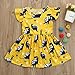 Birdfly Dinosaur Costume Child Small Fly Sleeve for Toddler Baby Kids Girl Dress in Yellow.